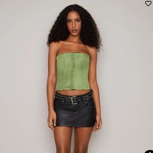 Danielle Guizio Green Corset Top